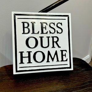 Bless Our Home metal hanger wall art